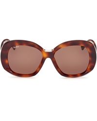 Max Mara - Edna 55mm Round Sunglasses - Lyst