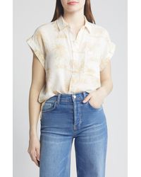 Rails - Whitney Short Sleeve Linen Blend Button-up Shirt - Lyst