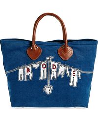 Bode - Clothesline Embroidered Appliqué Canvas Tote - Lyst