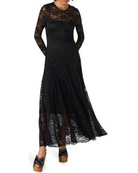Steve Madden - Elona Lace Long Sleeve Maxi Dress - Lyst