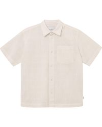 Les Deux - Charlie Short Sleeve Cotton Knit Button-up Shirt - Lyst