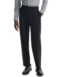 Theory - Relaxed Fit Pleated Stretch Wool Dress Pants - Lyst