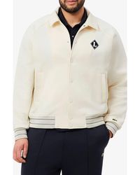 Lacoste - Logo Detail Cotton Blend Bomber Jacket - Lyst