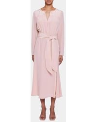 Santorelli - Tessa Long Sleeve Midi Fit And Flare Dress - Lyst