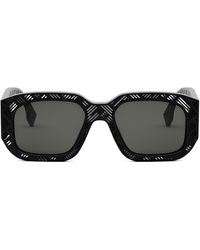 Fendi - The Shadow 52mm Rectangular Sunglasses - Lyst