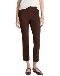 Vince - Suede Split Hem Crop Pants - Lyst