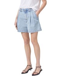 Agolde - Becker Pleated Relaxed Fit Denim Shorts - Lyst