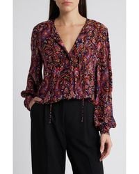 Kobi Halperin - Roxanne Paisley Print Button-Up Top - Lyst