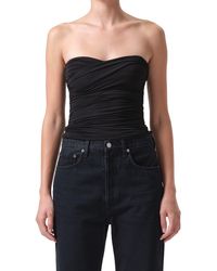 Agolde - Tonia Twist Strapless Tube Top - Lyst