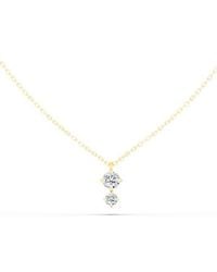 Everlee - Starlight Two Stone Lab Diamond Pendant Necklace - Lyst