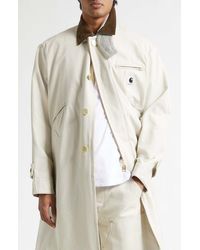 Sacai - X Carhartt Wip Duck Canvas Balmacaan Coat - Lyst
