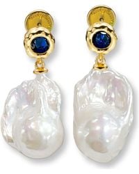 Classicharms - Skyler Freshwater Baroque Pearl Drop Earrings - Lyst