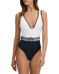 Reiss - Willow Belted One-piece Swimsuit - Lyst