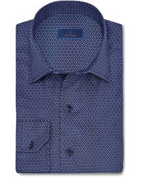 David Donahue - Classic Fit Geometric Print Supima® Cotton Twill Dress Shirt - Lyst