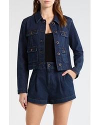 PAIGE - Lydia Stretch Denim Jacket - Lyst