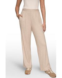 Donna Karan - High Waist Wide Leg Pull-On Sweater Pants - Lyst