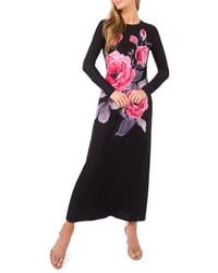 Ted Baker - Eloise Placed Floral Long Sleeve Maxi Dress - Lyst