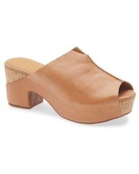 Chocolat Blu - Gamma Peep Toe Platform Slide Sandal - Lyst