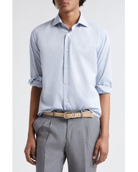 Eleventy - Cotton & Linen Button-up Shirt - Lyst