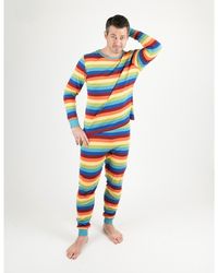 Leveret - Cotton Striped Matching Family Holiday Pajamas - Lyst