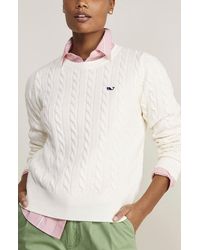 Vineyard Vines - Cable Stitch Cotton Sweater - Lyst