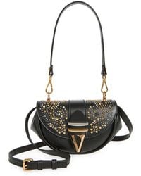Versace - Small Virtus Leather Shoulder Bag - Lyst