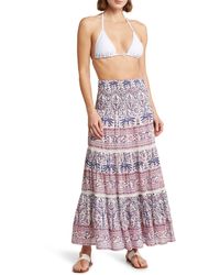 Alicia Bell - Mandy Mixed Print Cotton Cover-up Maxi Skirt - Lyst