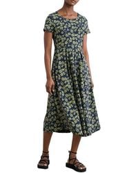 Seasalt Cornwall - Veronica Print Stretch Organic Cotton Midi Dress - Lyst