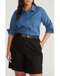 UNIVERSAL STANDARD - Chambray Button-Up Shirt - Lyst