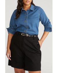 UNIVERSAL STANDARD - Chambray Button-Up Shirt - Lyst