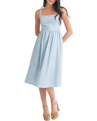 All In Favor - Bustier Midi Dress In At Nordstrom, Size X-large - Lyst