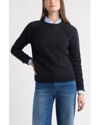 Caslon - Raglan Sleeve Roll Neck Wool & Cotton Sweater - Lyst