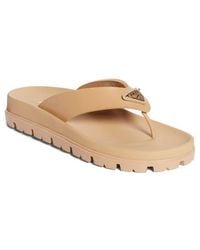 Prada - Lug Sole Flip Flop - Lyst