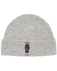 Polo Ralph Lauren - Solid Denim Bear Beanie - Lyst