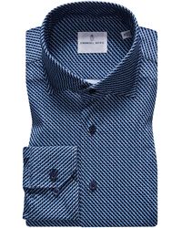 Emanuel Berg - 4flex Slim Fit Geometric Print Knit Button-up Shirt - Lyst