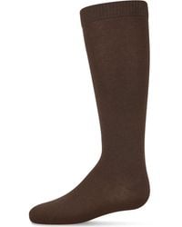 Memoi - Ribbed Classic Solid-Color Knee High Sock - Lyst