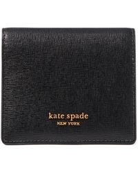 Kate Spade Morgan Bouquet Toss Embossed Saffiano Leather Small Compact  Wallet