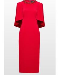 Jenny Packham - Ursa Embellished-Neck Midi Dress - Lyst
