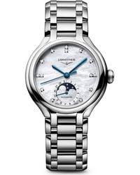 Longines - Primaluna Moonphase Mother-Of-Pearl Bracelet Watch, 34Mm - Lyst