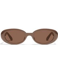 Quay - Felt Cute 52Mm Gradient Small Oval Sunglasses - Lyst