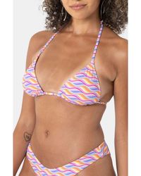 Roxy - High Tide Tiki Triangle Bikini Top - Lyst