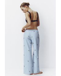 H&M - Embellished Cotton Pyjama Bottoms - Lyst