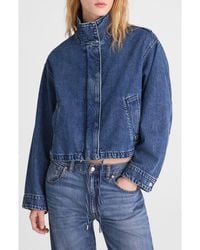 Madewell - Denim Crop Field Jacket - Lyst