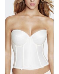 Dominique Intimates - Rachelle Strapless Low Back Satin Longline Bridal Bra - Lyst