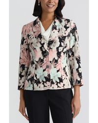 Kasper - Floral Print Two-Button Blazer - Lyst