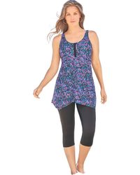 Swim 365 - Longer-Length Tankini Top - Lyst