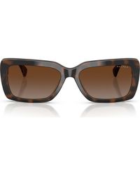 Ralph Lauren - 56Mm Polarized Rectangular Sunglasses - Lyst