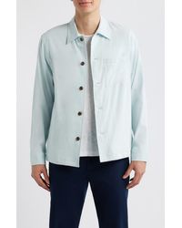 Theory - Linen Blend Overshirt Jacket - Lyst