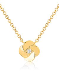 EF Collection - 14k Gold & Diamond Pendant Necklace - Lyst