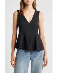 Mango - Sleeveless Peplum Top - Lyst